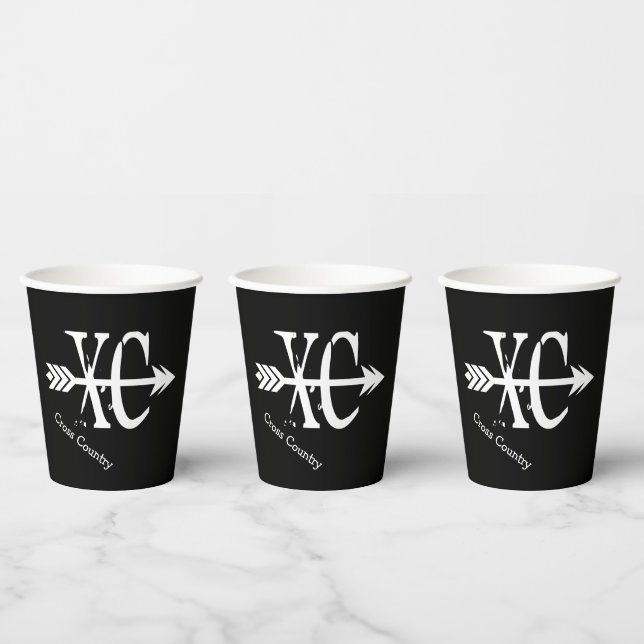 Cross Country Runner XC Arrow Paper Cups Pappbecher (Multi)