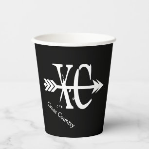 Cross Country Runner XC Arrow Paper Cups Pappbecher