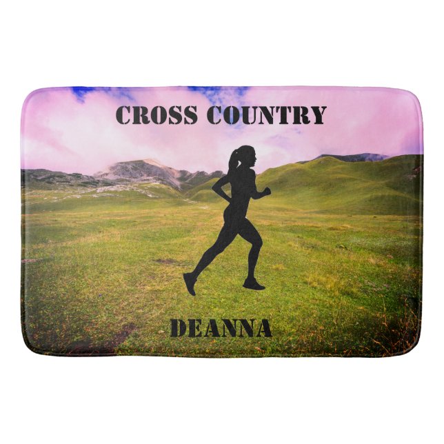 Cross Country Running Bath Mat Badematte (Vorderseite)