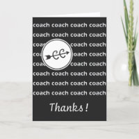 Cross Country Running Coach-Dankeschön-Karte