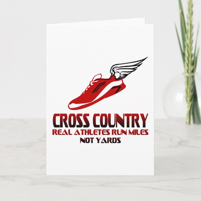 Cross Country Running Karte (Vorderseite)