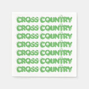 Cross Country Running Paper Napkins Serviette