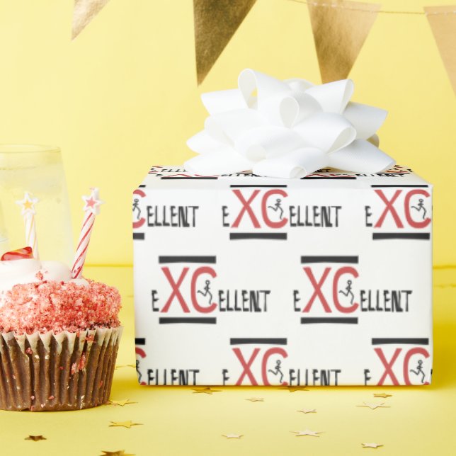 Cross Country Running XC eXCellent Wrapping Paper Geschenkpapier (Geburtstagsparty)