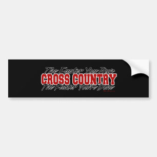 Cross Country - schneller laufen Sie Autoaufkleber