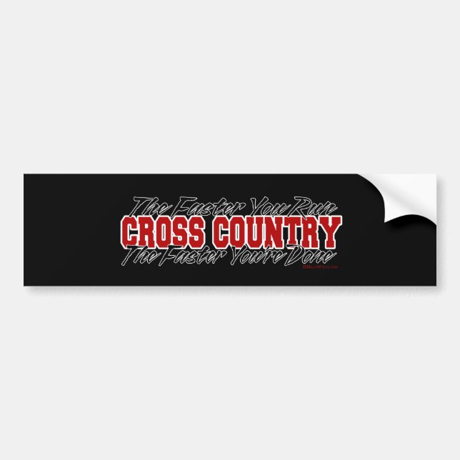 Cross Country - schneller laufen Sie Autoaufkleber (Vorne)