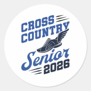 Cross Country Senior 2026 XC Runner Runder Aufkleber