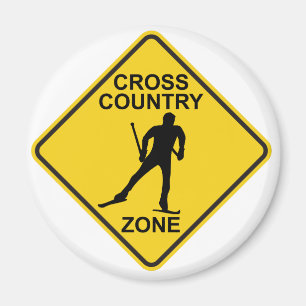 Cross Country Ski Zone Magnet
