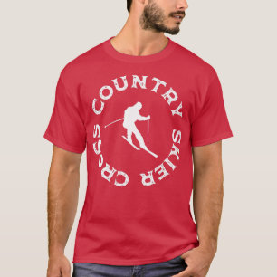 Cross Country Skier Cool Winter Sport Snow Tee Men