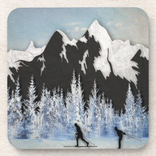 Cross Country-Skifahren Getränkeuntersetzer