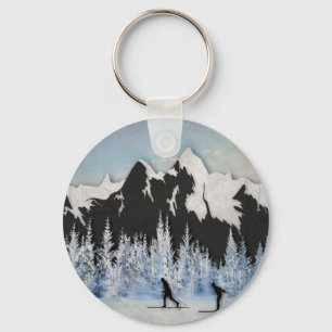 Cross Country-Skifahren Schlüsselanhänger