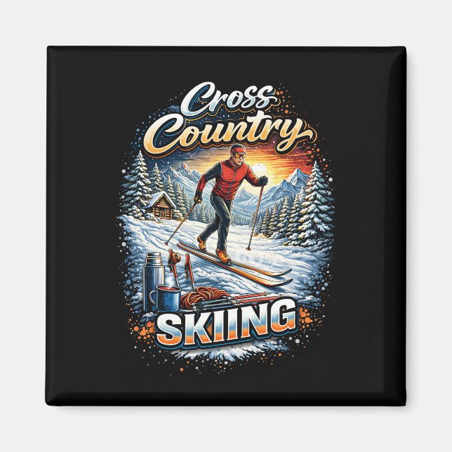 Cross Country Skiing Magnet (Vorne)