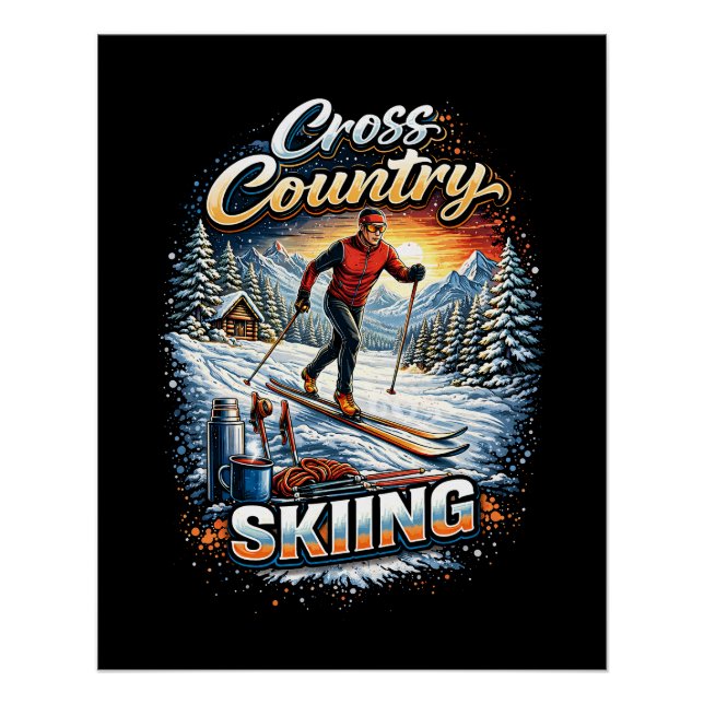 Cross Country Skiing Poster (Vorderseite)