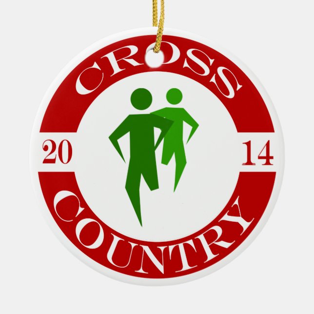 Cross Country-Verzierung - 2014 Keramikornament (Vorne)