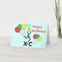 Cross Country XC Runner Happy Birthday