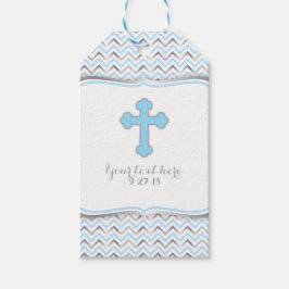 Cross Dankeschön für Tag-Blue & Silver Geschenkanhänger