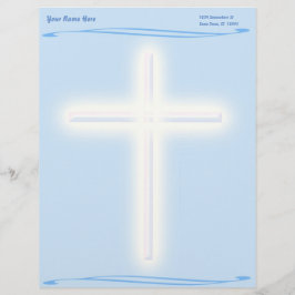 Cross-Design für gesegnete Lebensbriefe Briefbogen