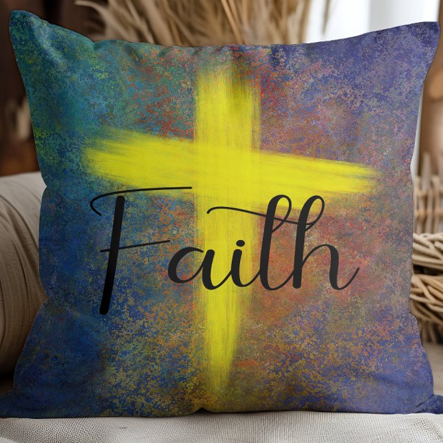 Cross Faith Script Blue Lila Kissen (Von Creator hochgeladen)