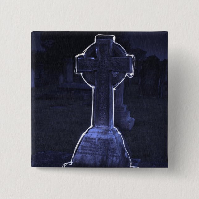 Cross Gravestone Button (Vorderseite)