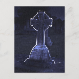Cross Gravestone Postkarte