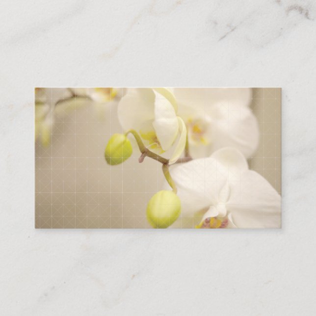 CROSS-HATCH-DESIGN mit ORCHIDS-Visitenkarte Visitenkarte (Vorderseite)