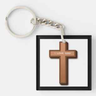 CROSS "I LIEBE GOD" SCHLÜSSELANHÄNGER