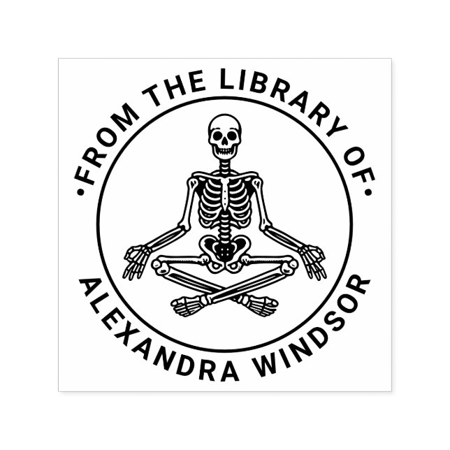 Cross Legating Skeleton Library Name Permastempel (Design)