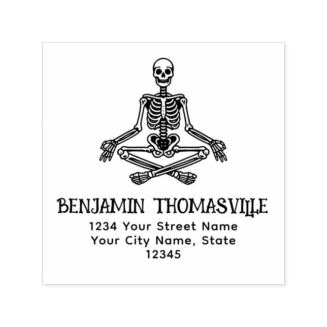 Cross-Legating-Skeletton Name Ret-Adresse Permastempel (Design)
