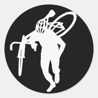 Cross-Man-Sticker Runder Aufkleber