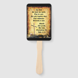 Cross & Management mit John 3vs16 Fächer