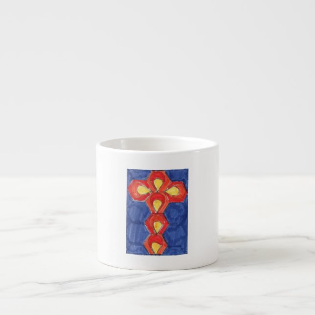 Cross Motif Espresso Tasse (Vorderseite)