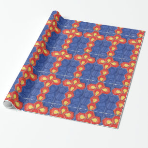 Cross Motif Glossgrübelpapier Geschenkpapier