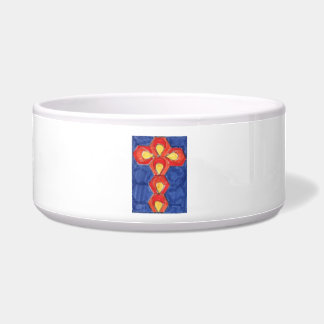 Cross Motif Große Haustierschüssel Napf