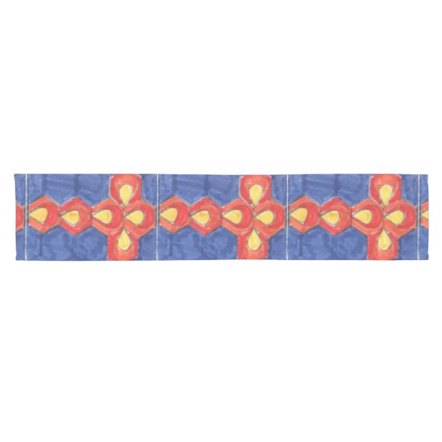 Cross Motif Table Runner Kurzer Tischläufer (Horizontal)