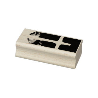 Cross of Light Jesus Christ Customizable Christian Gummistempel