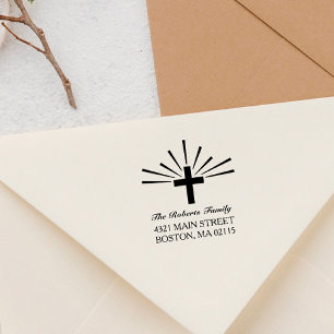 Cross & Rays - Name und Adresse Permastempel