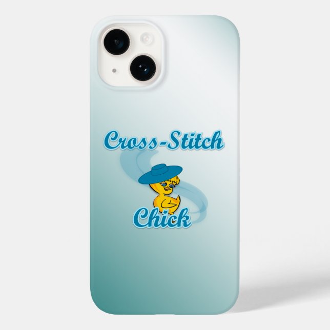 Cross-Stitch Chick #3 Case-Mate iPhone Hülle (Rückseite)
