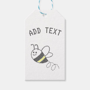 Cross Stitch Muster Niedliche BienenBaby-Dusche Geschenkanhänger