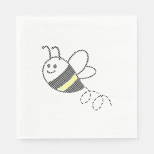 Cross Stitch Muster Niedliche BienenBaby-Dusche Serviette