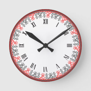 Cross-stitch Runde Wanduhr