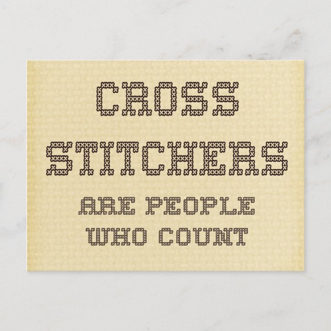 Cross Stitchers sind Menschen, die zählen Postkarte (Vorderseite)