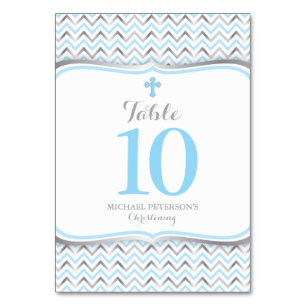 Cross-Tischnummer Blue & Silver Tischnummer