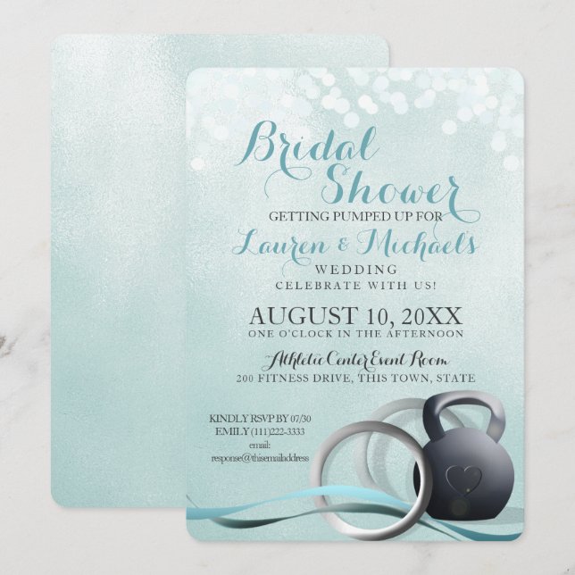 Cross Trainer Brautparty Einladung (Vorne/Hinten)