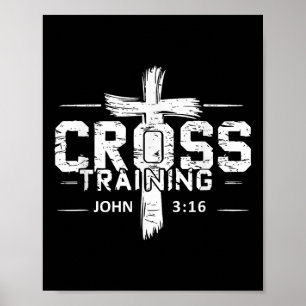 Cross Training Johannes 3_16 Christlicher Glaube M Poster