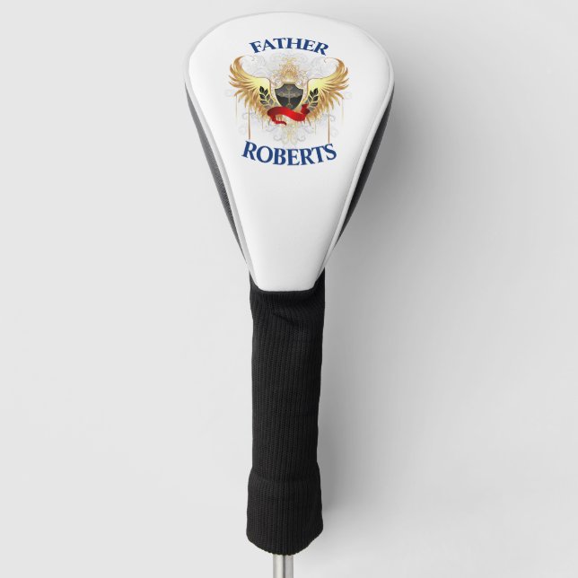 Cross und Angel Wings Golf Head Cover Golf Headcover (Vorderseite)