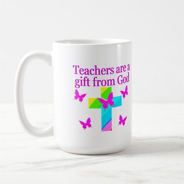 CROSS- UND BUTTERFLY-LEHRER, DIE DAS DESIGN VERBLE KAFFEETASSE (Links)