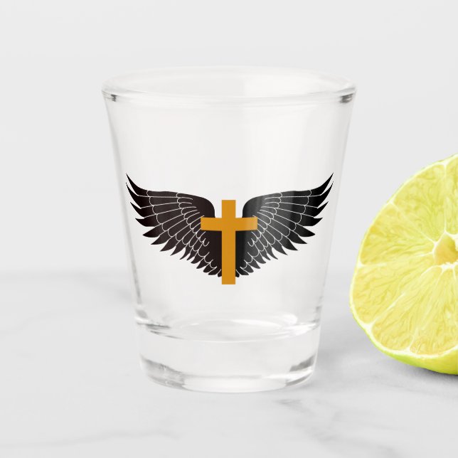 Cross Wing Schnapsglas (Vorderseite)