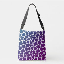 Crossbody Bag - Animal Print Giraffe Lila