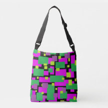 Crossbody Bag oder Tasche mit Green Magenta Black