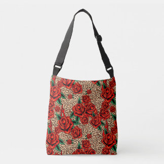 crossbody Tasche der Leopard-Rosen