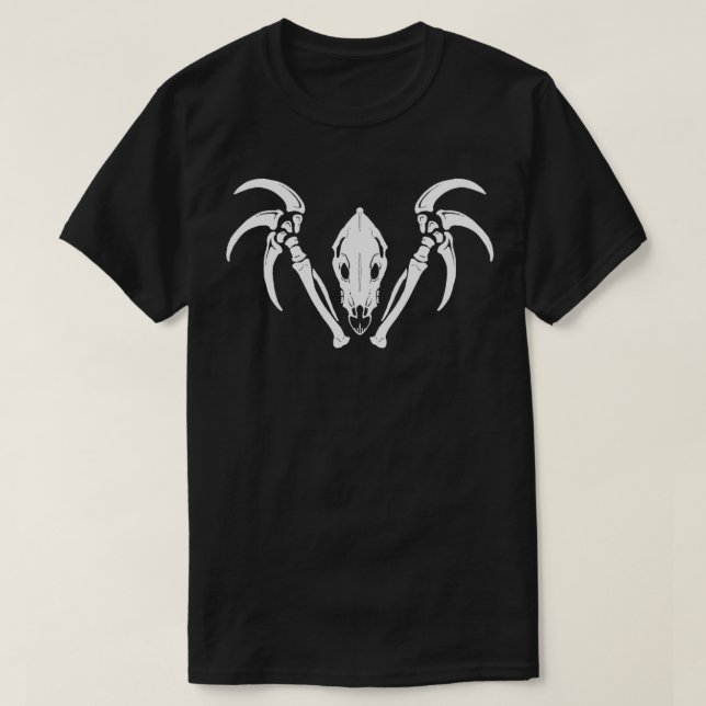 Crossbones Therizinosaurus White T-Shirt (Design vorne)